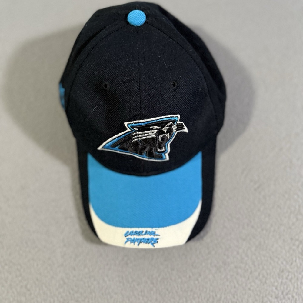 Carolina Panthers Hat Men Adjustable Strapback Reebok Blue On Field NFL Football